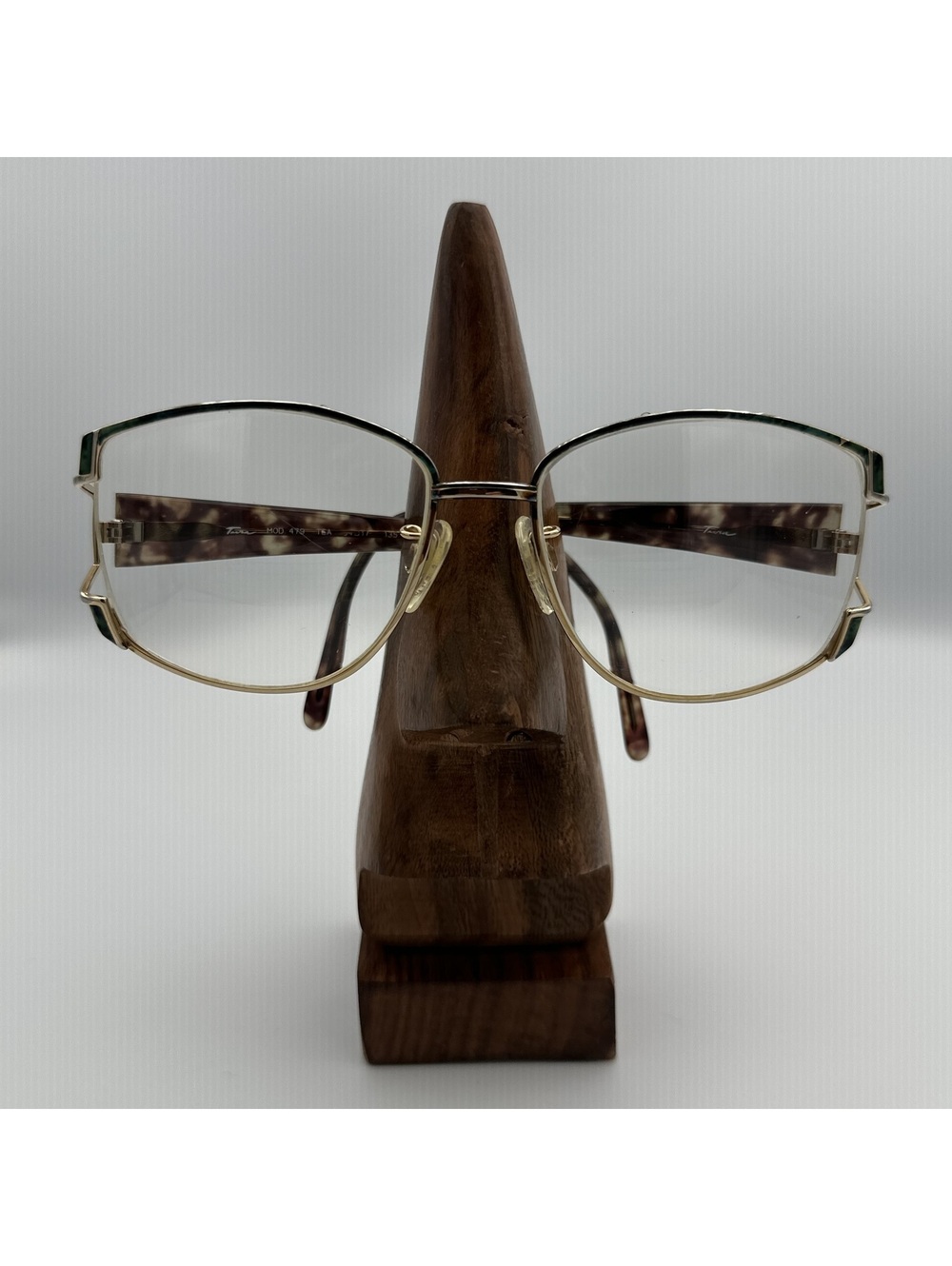Tura Gold and Green Glasses Frames with Tortoise Shell Temples